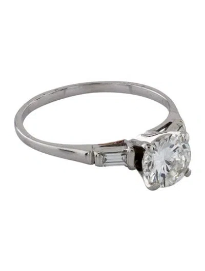 Pre-owned Ring Platinum Diamond Engagement  In Multi