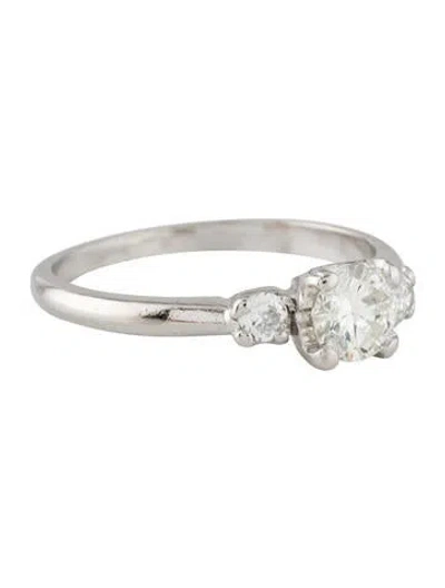 Pre-owned Ring Platinum Diamond Engagement  In Multi