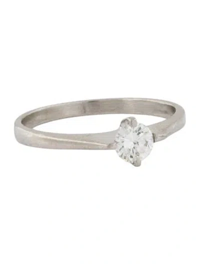 Pre-owned Ring Platinum Diamond Engagement  In Multi