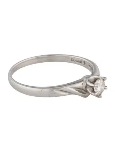 Pre-owned Ring Platinum Diamond Engagement  In Multi