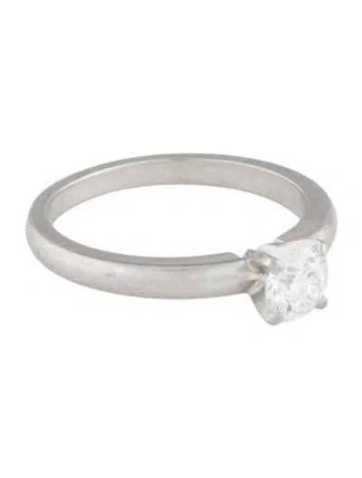 Pre-owned Ring Platinum Diamond Engagement  In Multi