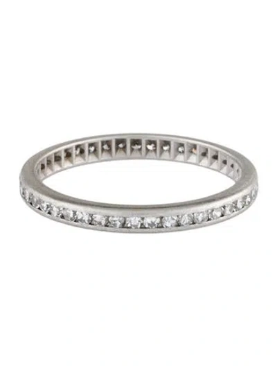 Pre-owned Ring Platinum Diamond Eternity Band In Multi