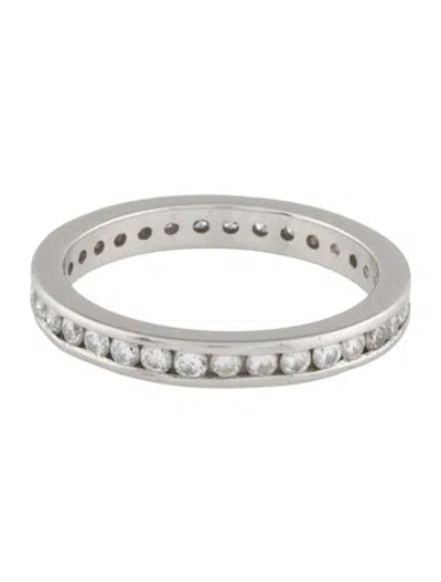 Pre-owned Ring Platinum Diamond Eternity Band In Multi