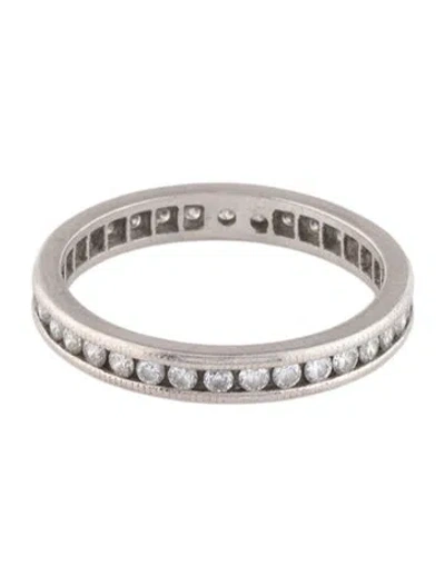 Pre-owned Ring Platinum Diamond Eternity Band In Multi
