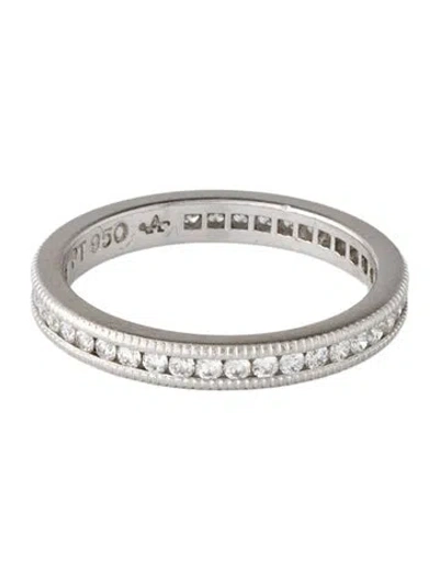 Pre-owned Ring Platinum Diamond Eternity Band In Multicolor