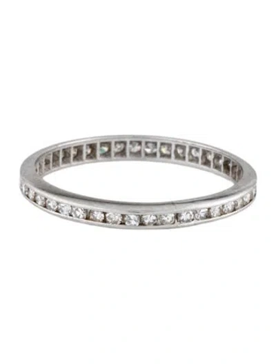 Pre-owned Ring Platinum Diamond Eternity Band In Multicolor