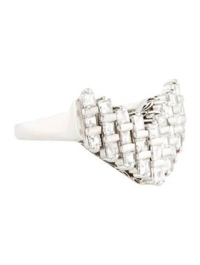Pre-owned Ring Platinum Diamond  In Multi