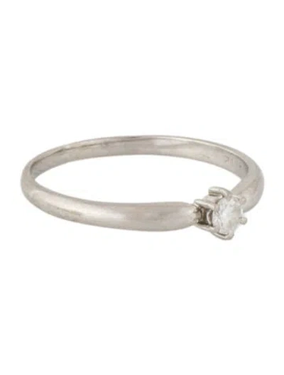Pre-owned Ring Platinum Diamond Solitaire  In Multi
