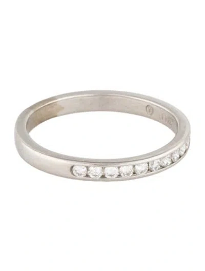 Pre-owned Ring Platinum Diamond Wedding Band In Multi
