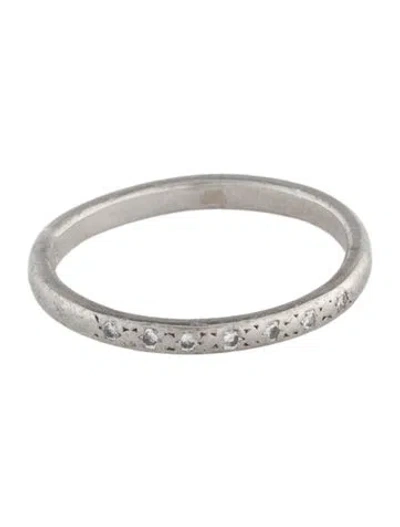 Pre-owned Ring Platinum Diamond Wedding Band In Multi