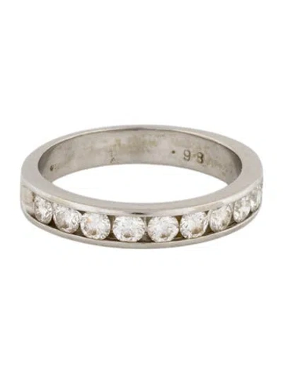 Pre-owned Ring Platinum Diamond Wedding Band In Multi