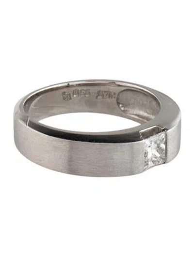 Pre-owned Ring Platinum Diamond Wedding Band In Multi