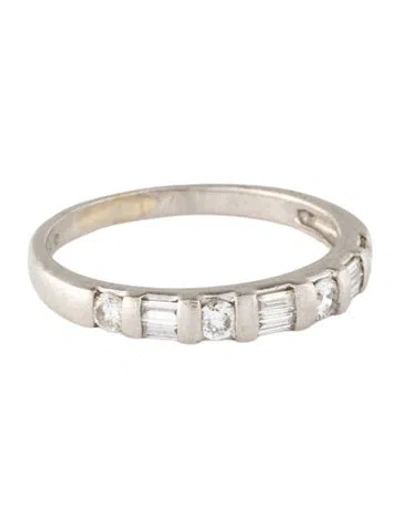 Pre-owned Ring Platinum Diamond Wedding Band In Multi