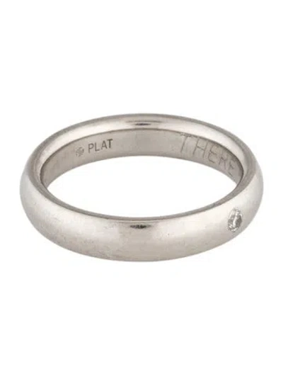 Pre-owned Ring Platinum Diamond Wedding Band  In Multicolor