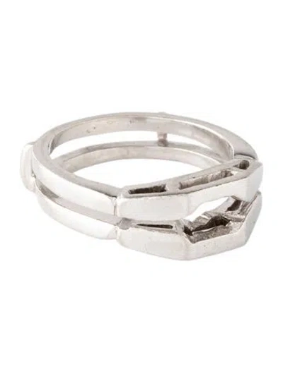 Pre-owned Ring Platinum  Jacket Band In Multicolor