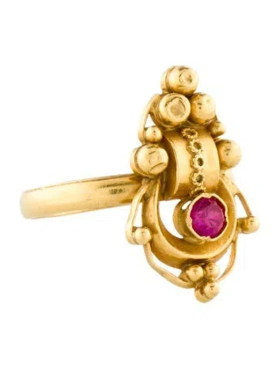 Pre-owned Ring Ruby Cocktail  In Multi