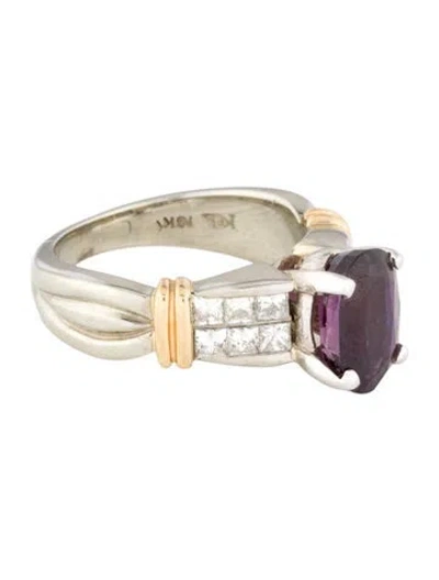 Pre-owned Ring Sapphire & Diamond Cocktail  In Multi