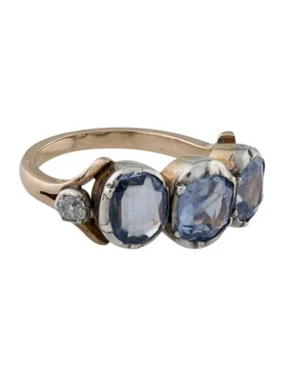 Pre-owned Ring Sapphire & Diamond Cocktail  In Multi
