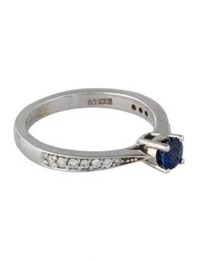 Pre-owned Ring Sophia Fiori 14k Sapphire & Diamond Cocktail  In Multi