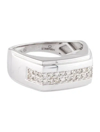 Pre-owned Ring Starman 14k Diamond Band  In Multi
