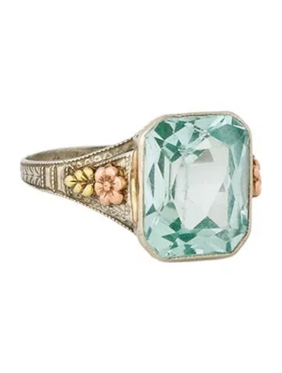 Pre-owned Ring Synthetic Spinel Cocktail  In Multi
