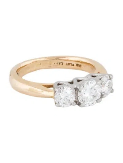Pre-owned Ring The Leo 14k 1.61ctw Diamond Engagement  In Multi