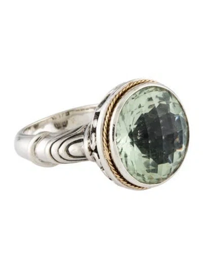 Pre-owned Ring Two-tone Prasiolite Cocktail  In Multi