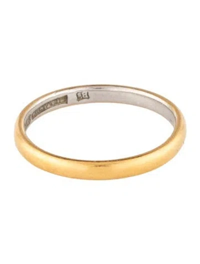 Pre-owned Ring Two-tone Wedding Band  In Multi