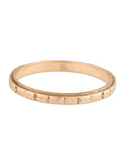 Pre-owned Ring Vintage 14k Textured Band In Multi