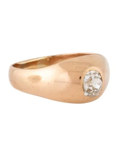 Pre-owned Ring Vintage 18k Diamond  In Multicolor