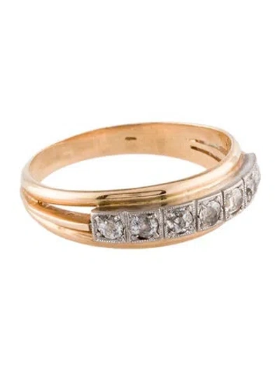 Pre-owned Ring Vintage Diamond Band In Multi