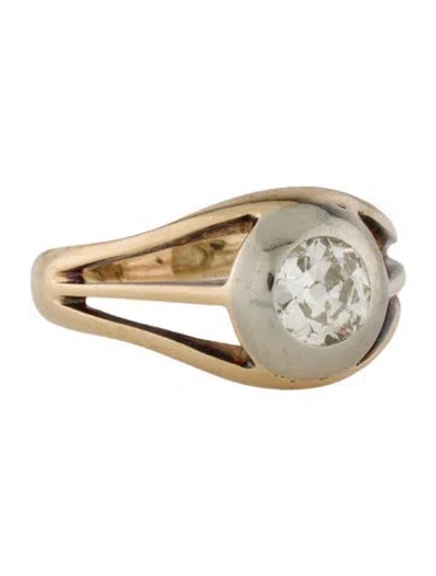 Pre-owned Ring Vintage Diamond Cocktail  In Multi