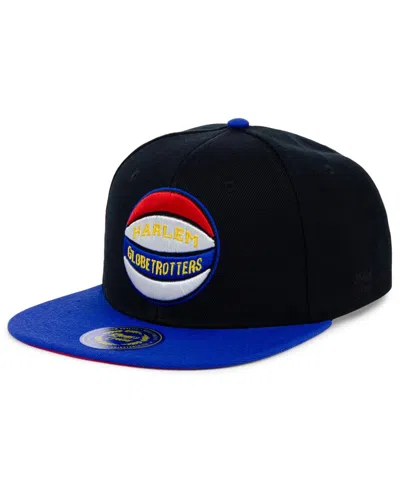 Rings & Crwns Men's  Black Harlem Globetrotters Snapback Adjustable Hat