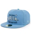Rings & Crwns Men's  Light Blue Harlem Globetrotters Fitted Hat In Light Blue