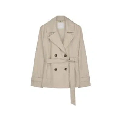 Rino And Pelle Bay Short Trench Jacket In Brown