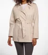 Rino And Pelle Caatje Short Trench Coat In Birch In Gray
