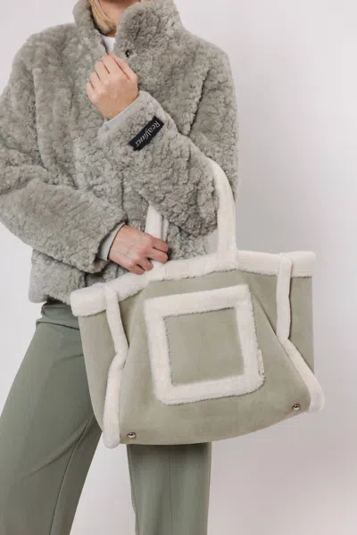 Rino And Pelle Danu Bumbag Artichoke Birch In Soft Muted Sage Green In Multi