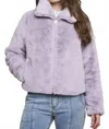 Rino And Pelle Faux Fur Jacket In Purple In Purple