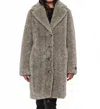 Rino And Pelle Jenny Faux Fur Coat In Artichoke In Multi