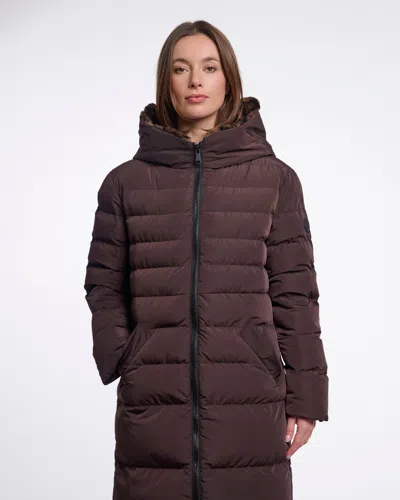 Rino And Pelle Keilafur Womens Long Padded Hooded Coat In Black