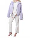 Rino And Pelle Sallie Faux Fur Jacket In Lilac In Blue