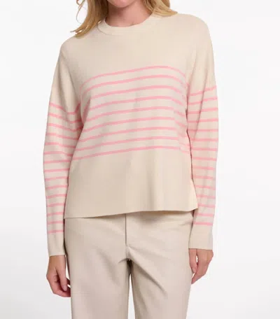 Rino And Pelle Yelin Sweater In Snow White Pink Stripe In Multi