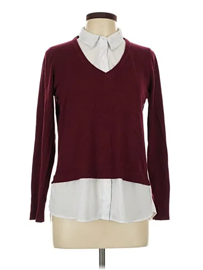 Pre-owned Rio & Rian Pullover Sweater In Burgundy