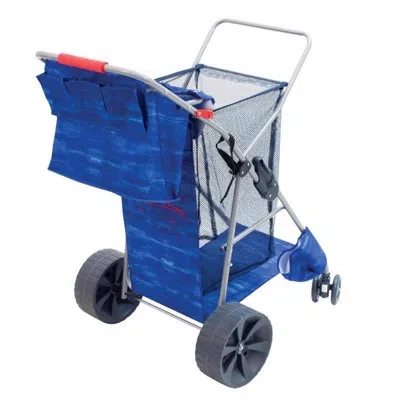Rio Brands Collapsible Beach Cart With 27" Width By  In Blue