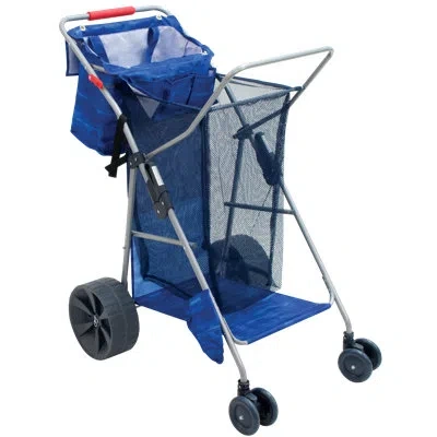 Rio Brands Collapsible Beach Cart With 27" Width By  In Blue