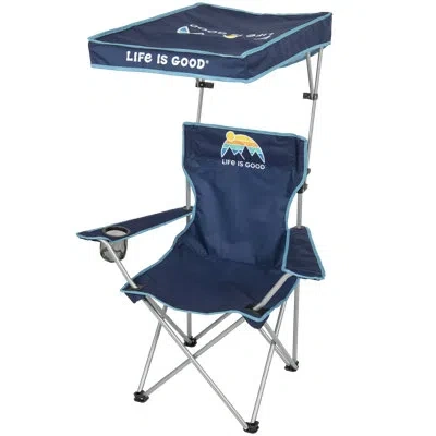 Rio Brands Life Is Good Quad Chair /w Canopy In Blue
