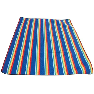 Rio Brands Soft Polyester Waterproof Roll-up Beach Blanket With Handle, 80" X 66", Multicolor In Blue;red;yellow