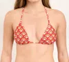 Rio De Sol Triangle Bikini Top In Floral Scales In Multi