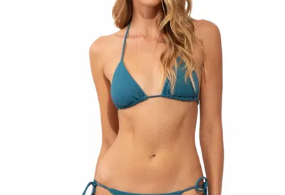 Rio Del Sol Triangle Inv Bikini Top In Crespinho-atlantico In Multi