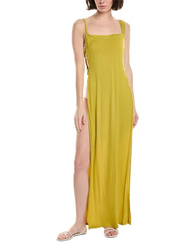 Riot Monroe Maxi Cover-up Dress In Yellow